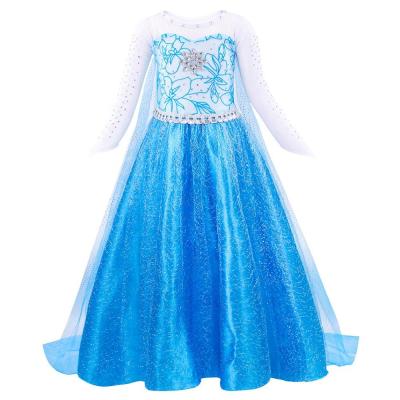 China Santin/dress 2 Elsa Anna Princess Dress Tulle Mesh Costume Brand Quality Kids Girl Cosplay for sale