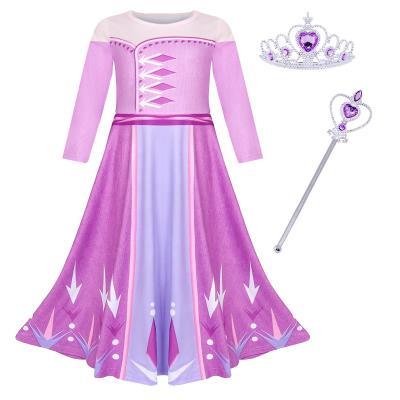 China Eco-friendly Materials New Elsa Anna Dress Kids Girl Costume Coplay Dress Up for sale