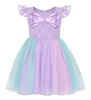 China Wholesale Little Girls High Quality Breathable Mesh Floral Fairy Tutu Dresses for sale