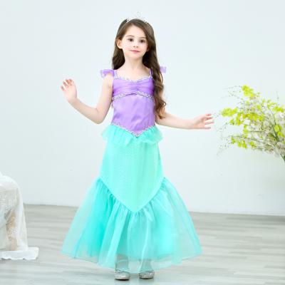 China Princess Little Girls Mermaid Costume Hot Sale Princess Little Girls Mermaid Costume For Girls Dress Up Party For 3-10 Years for sale