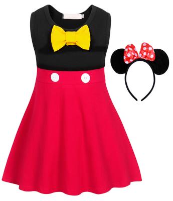 China Eco-friendly Materials Mouse Princess Dress Baby Mickey Style Princess Girls Party Dress for sale