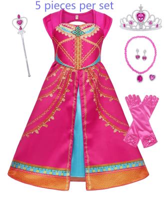 China Newest Aladdin Dress Cosplay Clothes School Performance Jasmine Costume Kids Girl Princess Eco-Friendly Material Design Suit Photo Casual Dress for sale