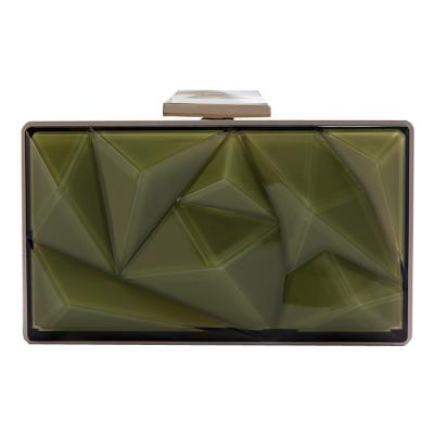 China New Style High Quality Green Clutch Bag Acrylic Clutch Bag for sale