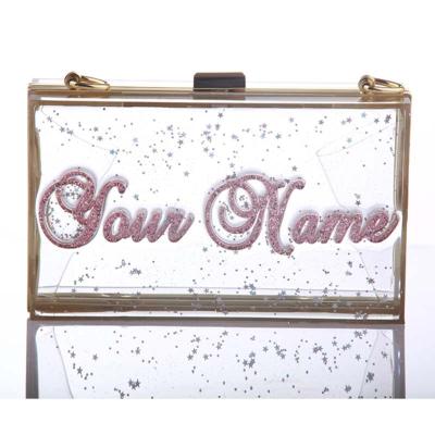 China Clutch Alibaba China Supplier Custom Personalized Acrylic Clutch Bag for sale