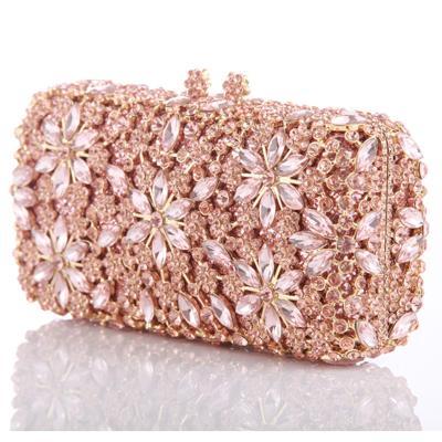 China Handcrafted High Quality Brilliant Rhinestone Crystal Bag Crystal Cross - Body Purses for sale