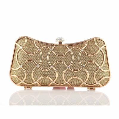 China 2020 High Quality Clutch Woman Bag 2020 Cavity Equalizing Purse Gold Glitter Metal Clutch Woman Bag for sale