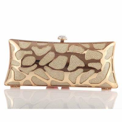 China High Quality Metal Clutch Bag Cavity Equalizing Purse Gold Glitter Metal Clutch Bag for sale