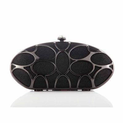 China Black Glitter Evening Purse Party Clutch Bags Frames Material Clutch Bags Frames for sale