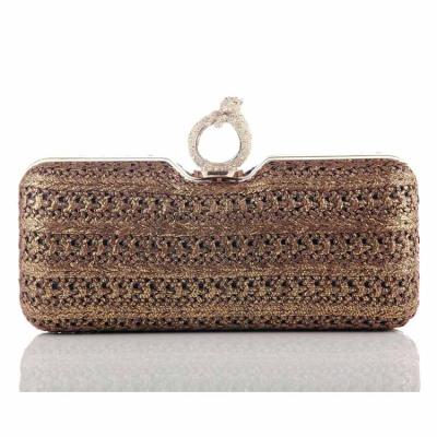 China Straw Clutch Bag Snake Rhinestone Gold Color Straw Clutch Bag Evening Main Purse for sale