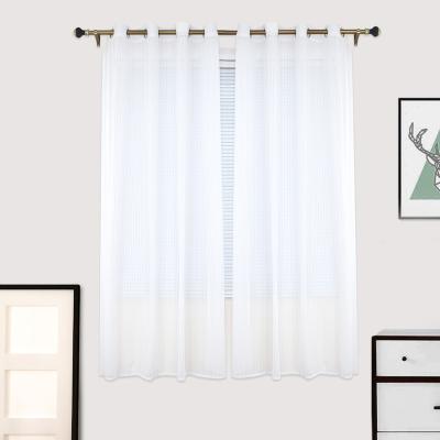 China Kitchen Sheer Grommet Living Room Privacy Curtains Bedroom Gauze Window Bedroom Canopy Top Curtain for sale