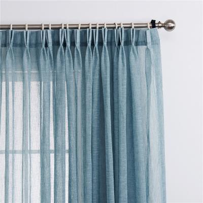 China Modern Bedroom Soft Luxury Cheap Canvas Curtains Sheer Curtain Window Summer Privacy Curtain for sale