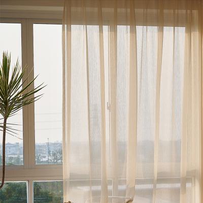 China French Soft Luxury Linen Curtains Sheer Curtain Window Style Summer Privacy Curtain In Modern Bedroom for sale