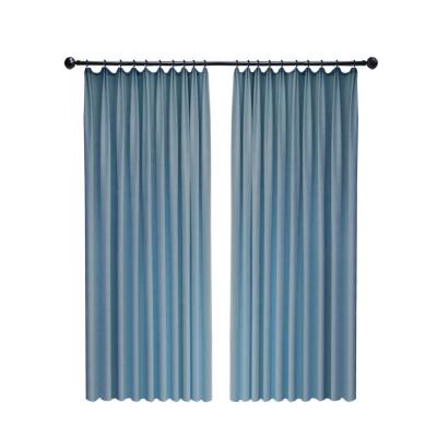 China Modern Australian Blackout Cashmere Curtain Shading Living Room Bedroom And Living Room Nordic Velvet Pure Color Finished Products for sale