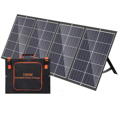 China Portable Foldable Solar Charger 100W Cell Phone, Mini Solar Charger For Mobile Cell Phones 447*380*45mm for sale