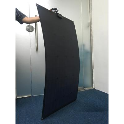 China Lightweight 100W 158.75mmx158.75mm Waterproof Semi Flexible Solar Panel for sale