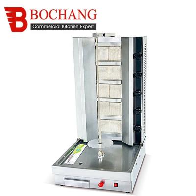 China 5 single burners Counter top Stainless Steel Auto Gas Doner/Kebab Shawarma Grill Machine for sale