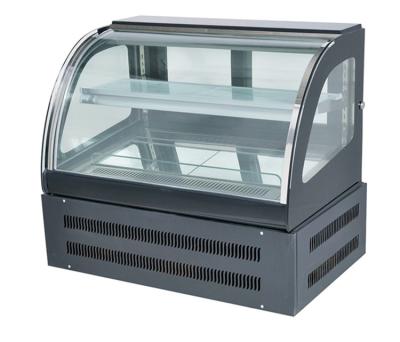 China High Efficiency Curved Commercial Counter Cake Display Fridge Cabinet for sale