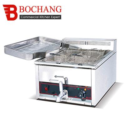 China Temperature Limiting Protection Device 17L Commercial Electric Double Basket Chip Deep Fryer for sale