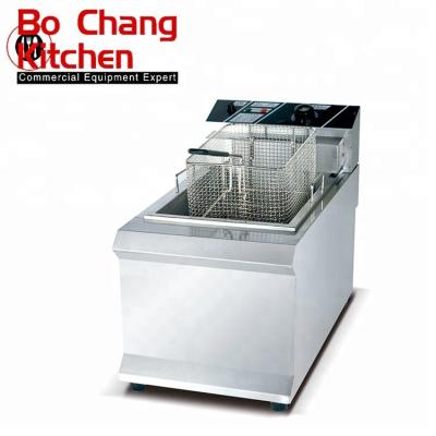 China Over Heat Protection CE Approved 12.5L Commercial 1 Tank 1 Basket Electric Deep Fryer for sale