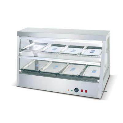 China Stainless Steel Customize Commercial Buffet Food Display Showcase KFC Same Style Food Warmer for sale