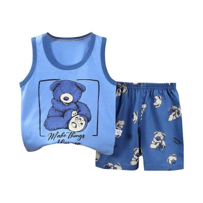 China 2022 casual summer hot sale 100% cotton baby vest new style children clothes baby sleeveless vest for sale