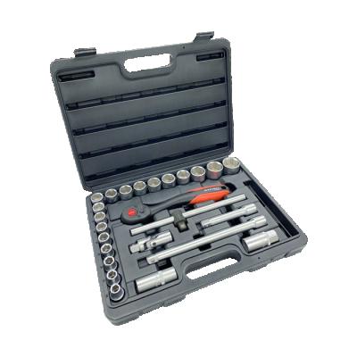 China Hot Selling 25 PCs 1/2 Inch Metal Socket Auto Repair Tool Kit For Car Repair for sale