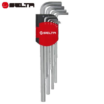 China Double Rack SELTA Factory Supply 10 Pcs Hex Key Set Household Tool Kit Hardware Tools for sale