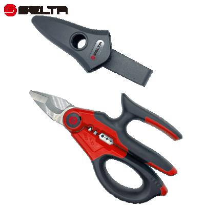 China High Hardness Blades And Anti-Slip Serrated Hot New Products A SELTA 5 In 1 Multifunction Professional Electrician Scissors for sale