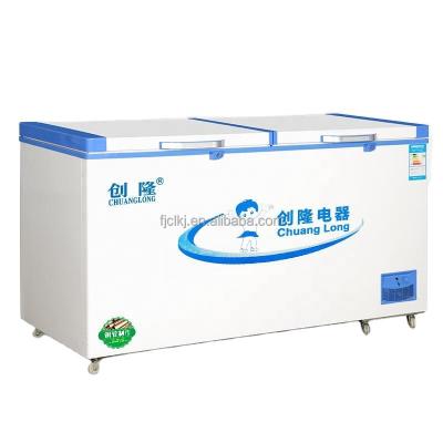 China Hotel 1.9m Large Capacity Space With Basket Refrigerator Cold Chain Supermarket White Color Chest Freezer for sale