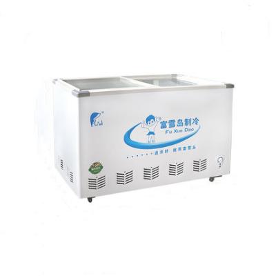 China Flat Design 1.1m Household Or Uses Large Capacity Commercial Refrigeration With Basket Chest Freezer for sale