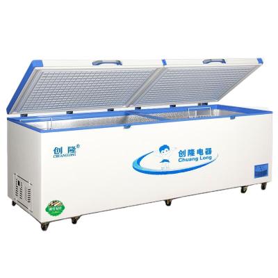 China Hotel 1.0m Commercial Temperature Single Chest Freezer And Supermarket Use One Door Top Open Fridge for sale