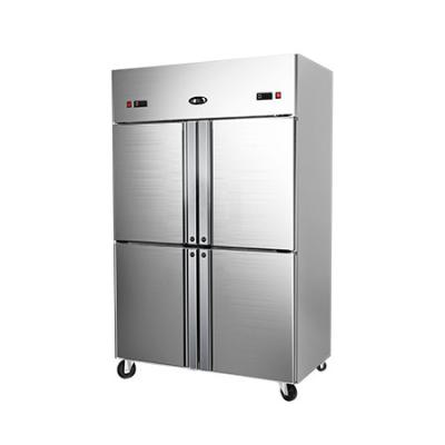 China COMPRESSOR Hotel Commercial Use Fridge Stainless Steel Case Upright Freezer With Dual Compressors for sale