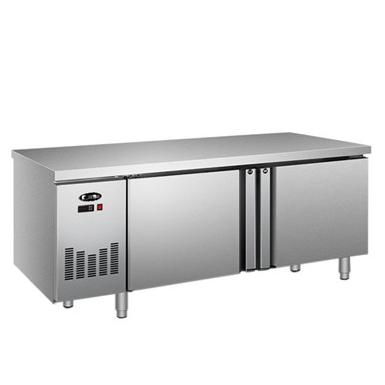 China Restaurant Upright Freezer COMPRESSOR L1500*W800mm Stainless Steel Commercial Use Table Top Refrigerator for sale