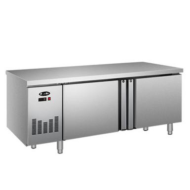 China Kitchen Compressor L1800*W600mm Upright Freezer Stainless Steel Open Worktable Refrigerator Side By Side for sale