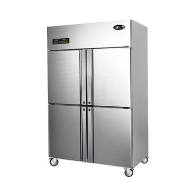 China Compressor Frozen and Refrigerated Upright Refrigerator Kitchen Use Stainless Steel Case Direct Cooling Refrigerator for sale