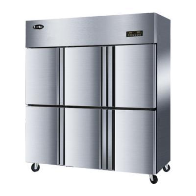 China COMPRESSOR Handle Design Invisible Kitchen Food Storage Used Upright Refrigerator 6 Door Stainless Steel Fridge for sale