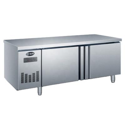 China COMPRESSOR L1800*W800mm Meat Storage Stainless Steel Kitchen Freezing Worktable With Double Tempature for sale