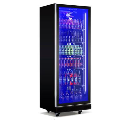 China COMPRESSOR Commercial Bar Use 3 Colors Lighting Adjustable Upright Cooler Wine Display Fridge for sale