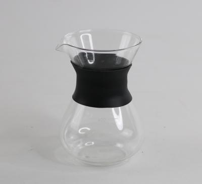 China Sustainable Stainless Steel Glass Coffee Maker Pour Over Dripper Chest Filter for sale