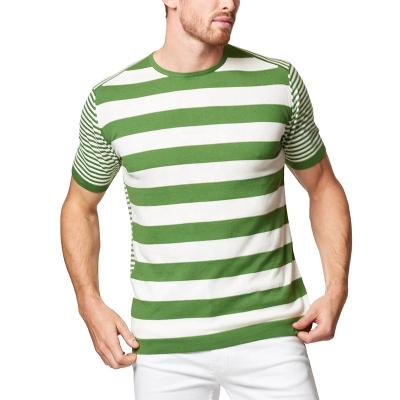 China Summer Anti-Shrink Premium 220 Gsm Cotton T-Shirt For Men's Stripe for sale