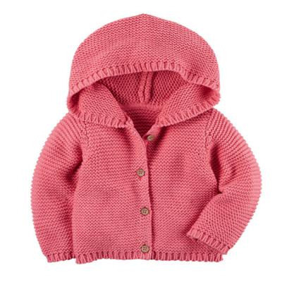 China Baby Sweater Design Anti-Shrink Hoody Cardigan With Button for sale