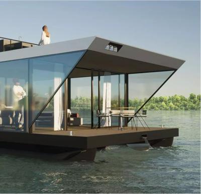 China Modern Luxurious Prefab Modular Mobile House Water House Tiny Houses Floating Hotel Houseboat Solar Boathouse Houses Floating Yacht for sale