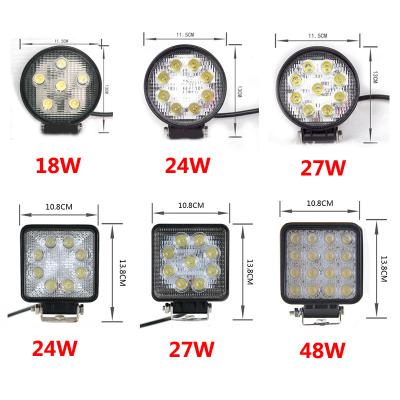 China Aluminum Truck LED Work Light CE Rohs 24W 27W 48W 18W LED Work Light for sale