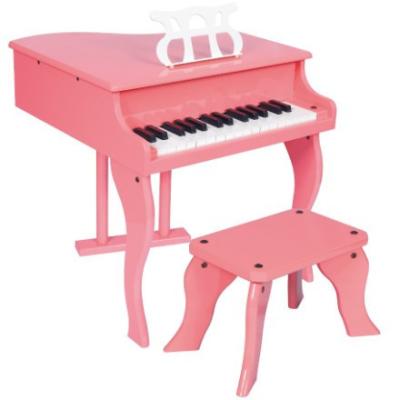 China 30 zeer belangrijke Roze Mini Grote Stuk speelgoed Houten Piano met Instrument van het Kruk het Ondergeschikte Toetsenbord W30 Te koop