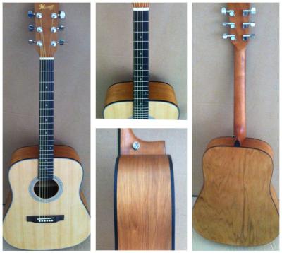 China OEM Classic Catalpa Western Guitar / Vintage Wood Acoustic Guitar For Learners TP-AG53 for sale