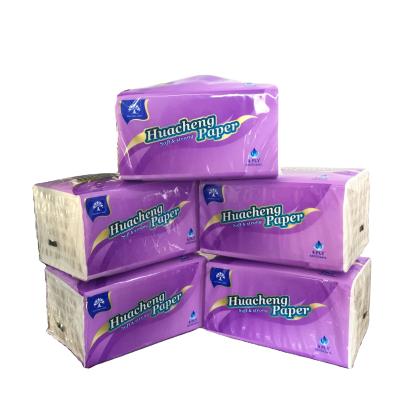 China Guangzhou factory wholesale cheap higienico eco-friendly papel virgin pulp 3 ply facial tissue paper pouch bag for sale