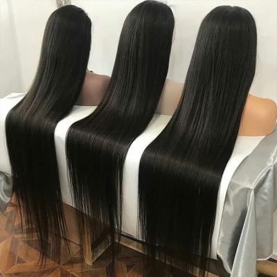 China Smooth Gently Shedding Thick Barely 4X4 Human Hair Glueless Long Hair Wigs Glueless Transparent Lace Wigs for sale