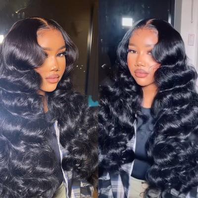 China Soft Smooth Thick Hairband 360 Lace Hair Brazilian Braided Lace Front Human Hair Full Wigs Barely Shedding Wigs For Black Women for sale