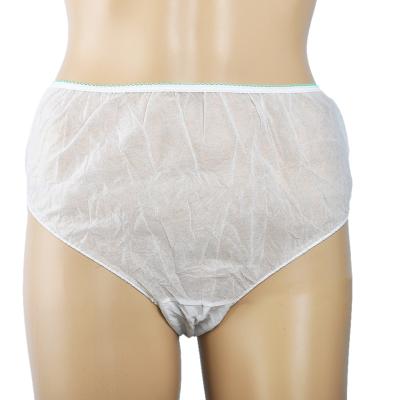 China Breathable PP Nonwoven Female Disposable Underwear With Printing For Travel Spa for sale