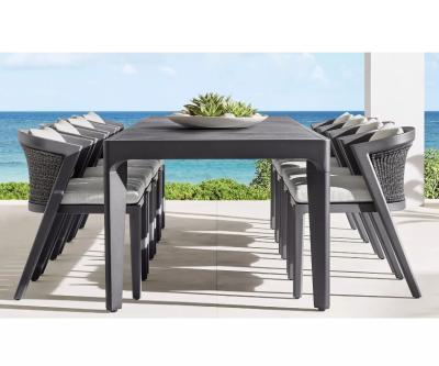 China Leisure contemporary high quality outdoor simple style furniture aluminum dining table for sale